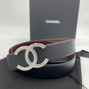 NWT❤️CHANEL❤️Reversible Leather Belt